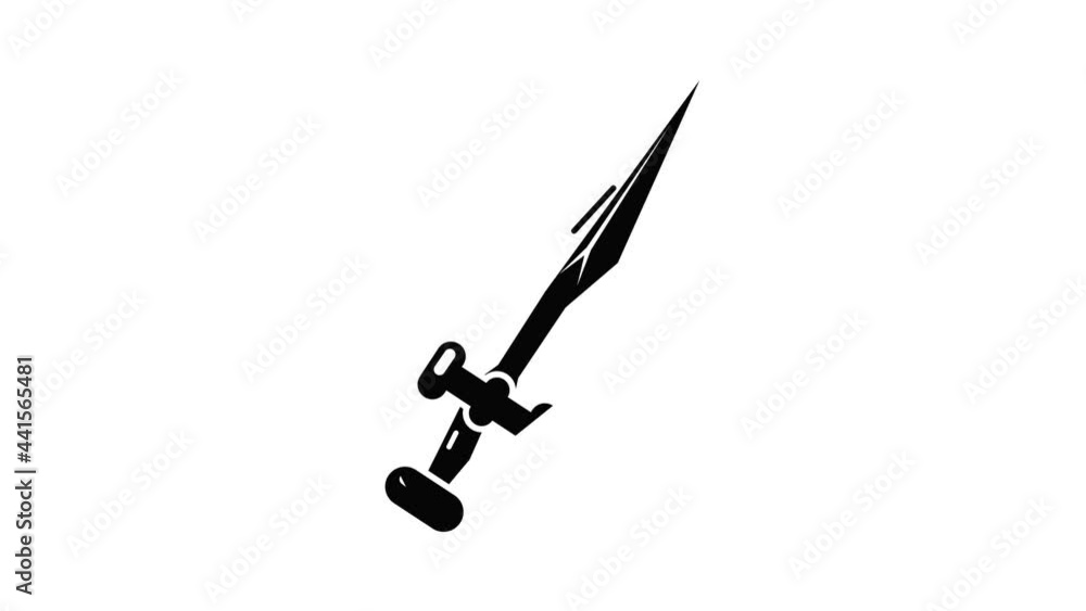 Aufkleber sword icon animation simple best object on white