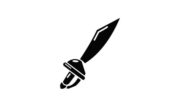 Sword turkey icon animation simple best object on white