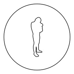 Boy hugs pillow arm Child holds cushion hugging hands Preschool hug Cute brother standing Son stand Children happy Kid going to bed Person bedtime concept Sleep snuggle idea View side silhouette in 