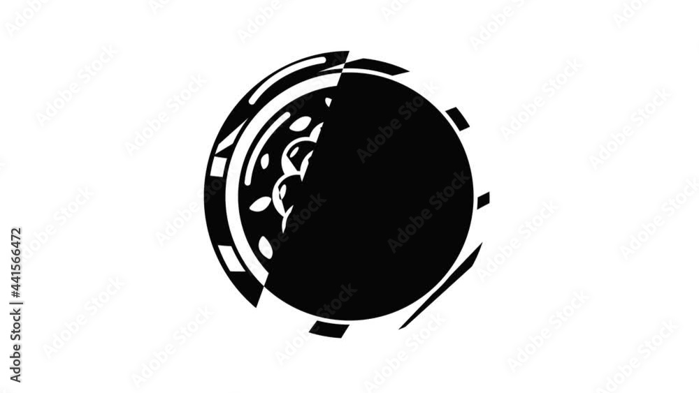 Poster sushi caviar icon animation simple best object on white