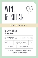 Minimal Label. Typographic modern vintage label, tag, sticker for natural brand, beauty packing. Retro design minimal label, tag of organic cosmetics, old school style, typography. Vector Illustration
