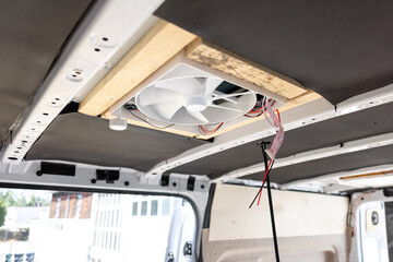Ventilator in the roof of a van