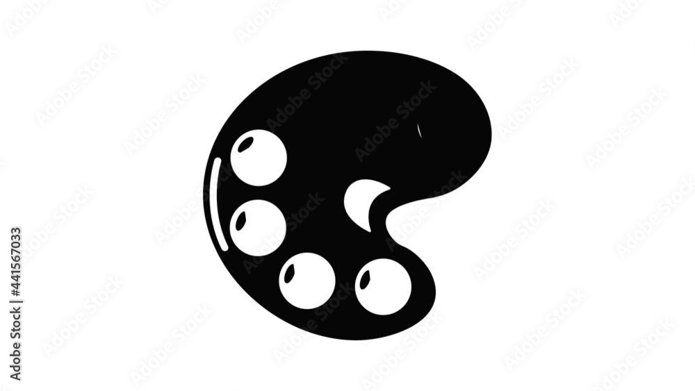 Poster palette icon animation simple best object on white