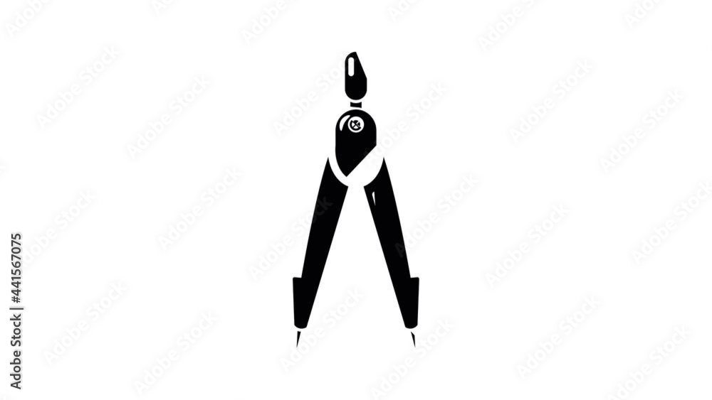 Poster compass icon animation simple best object on white
