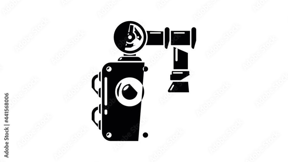 Poster pump icon animation simple best object on white