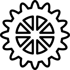  gear outline icon