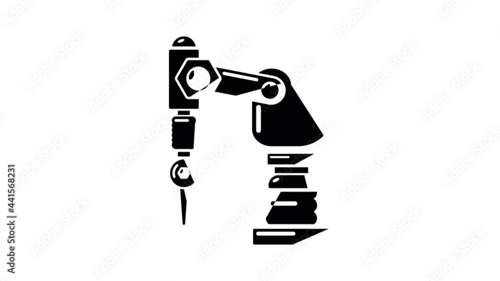 Aufkleber drilling machine icon animation simple best object on white