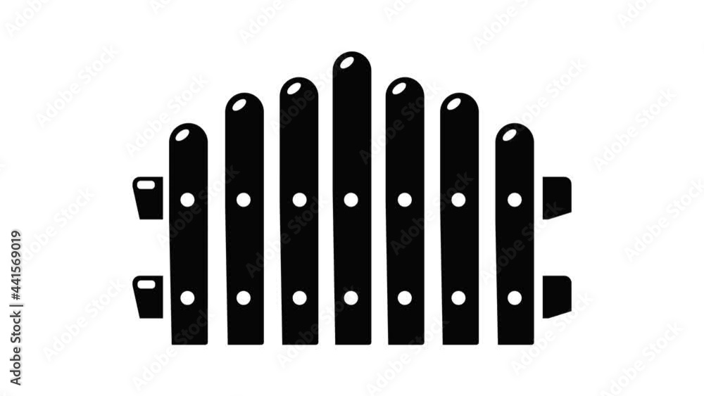 Poster palisade icon animation simple best object on white