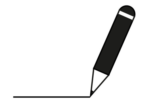 Icono negro de lapicera en fondo blanco.