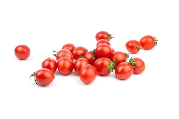 Red tomatoes isolated on white background