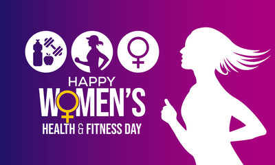 Women's health and fitness day is observed every year on last Wednesday in September, to promote the importance of health and fitness for women of all ages. vector illustration - Powered by Adobe