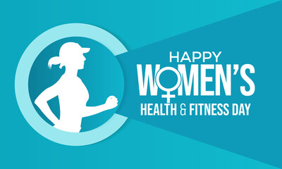 Women's health and fitness day is observed every year on last Wednesday in September, to promote the importance of health and fitness for women of all ages. vector illustration