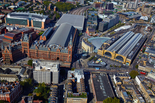 UK, London, St Pancras and Kings Cross railway stations
