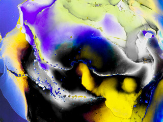 Contemporary Artwork.  Smoke Cobalt Artwork.