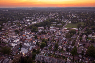 Fototapeta na wymiar Aerial Landscape of Souderton Pennsylvania 