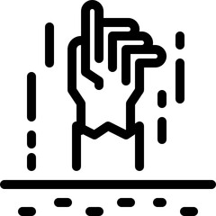 zombie outline icon