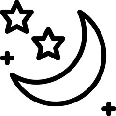 Obraz premium night outline icon