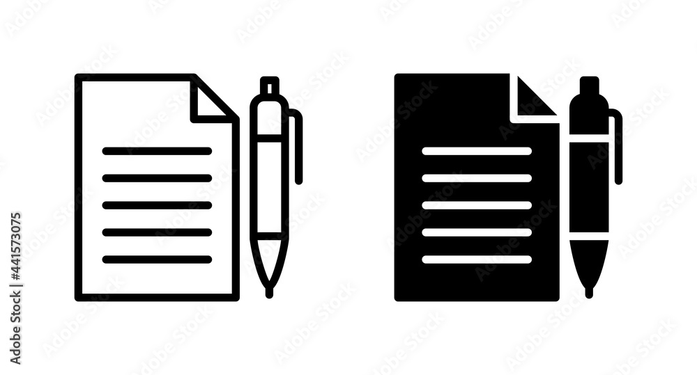 Aufkleber document write icon vector for computer, web and mobile app