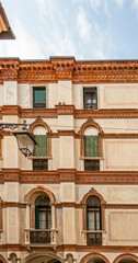 View on an ancient palace in the city of Bassano, Vicenza - Italy