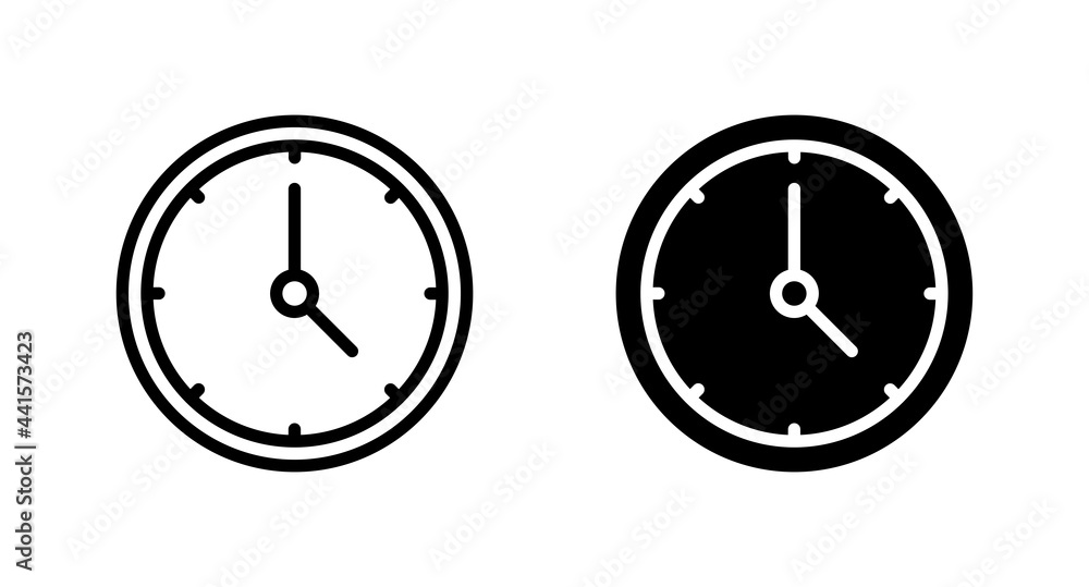 Poster clock icon vector for computer, web and mobile app