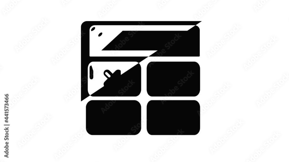 Poster calculator icon animation simple best object on white