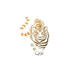 Tiger logo sign emblem vector illustration