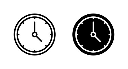 Clock icon vector for computer, web and mobile app 