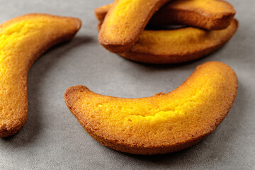 Soft and sweet bread dessert with banana flavor