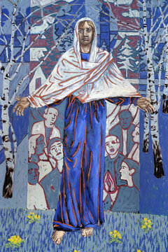 Our Lady, painting at Saint Joseph's Church in Varazdin, Croatia