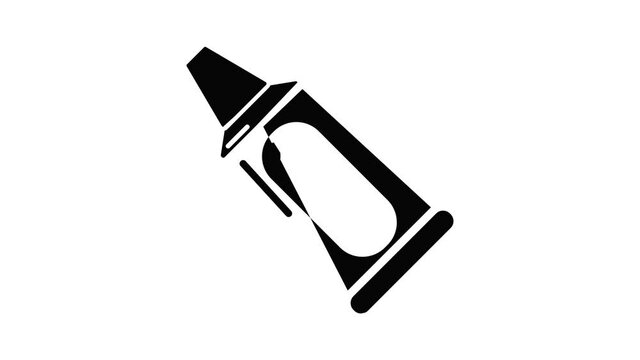 Toothpaste tube icon animation simple best object on white