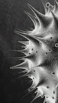 Microscopic view detail of a virus.