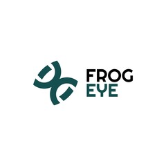 Frog Eye Green abstract modern logo concept design illustration