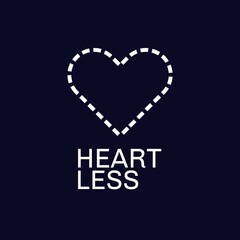 Heartless Love abstract logo concept design illustration