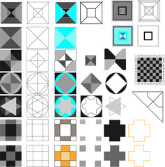 The pattern is used for continuous layout in many forms.geometric seamless patterns,seamless patterns,icons