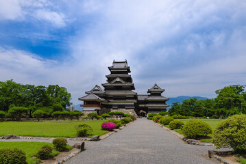 よく晴れた日の松本城