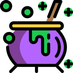 poison color outline icon
