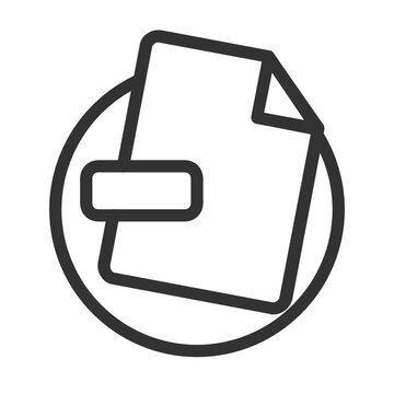 recommend clip art: Delete , Document outline icon.