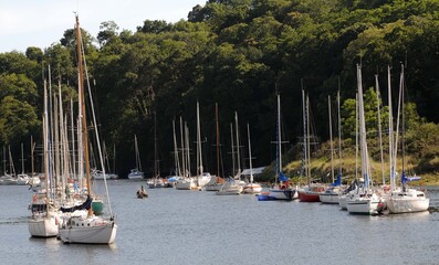 voiliers &agrave; Douarnenez en Finist&egrave;re Cornouaille Bretagne France	