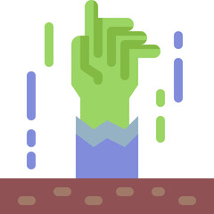 zombie flat icon