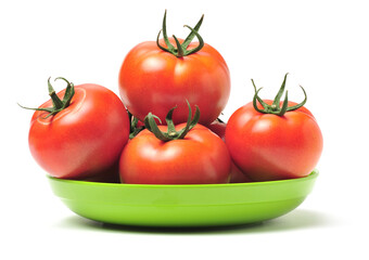 fresh tomato isolated on white background