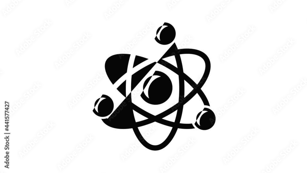 Poster molecule genetics icon animation simple best object on white