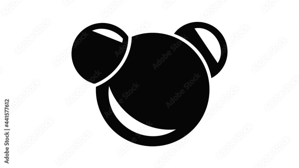 Poster molecule reaction icon animation simple best object on white