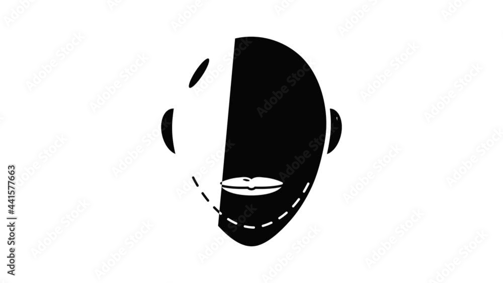 Poster facelift icon animation simple best object on white