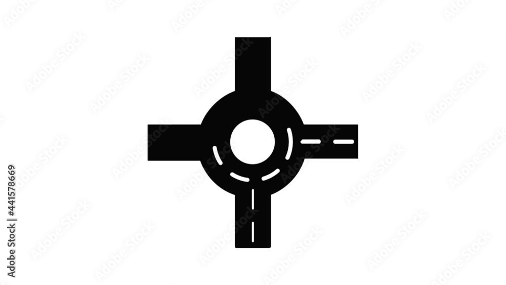 Aufkleber circular intersectionicon animation simple best object on white