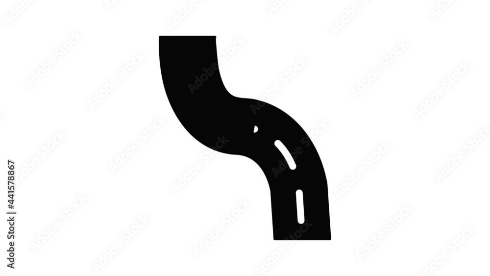 Poster left turnicon animation simple best object on white