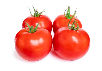 Fresh tomato isolated on white background.