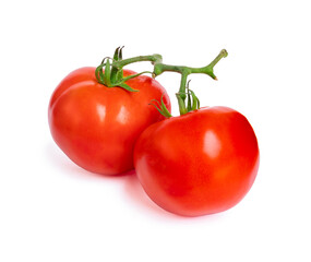 Fresh tomato isolated on white background.