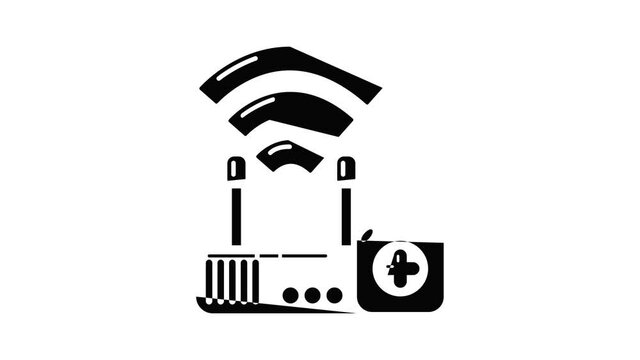 Router repairicon animation simple best object on white