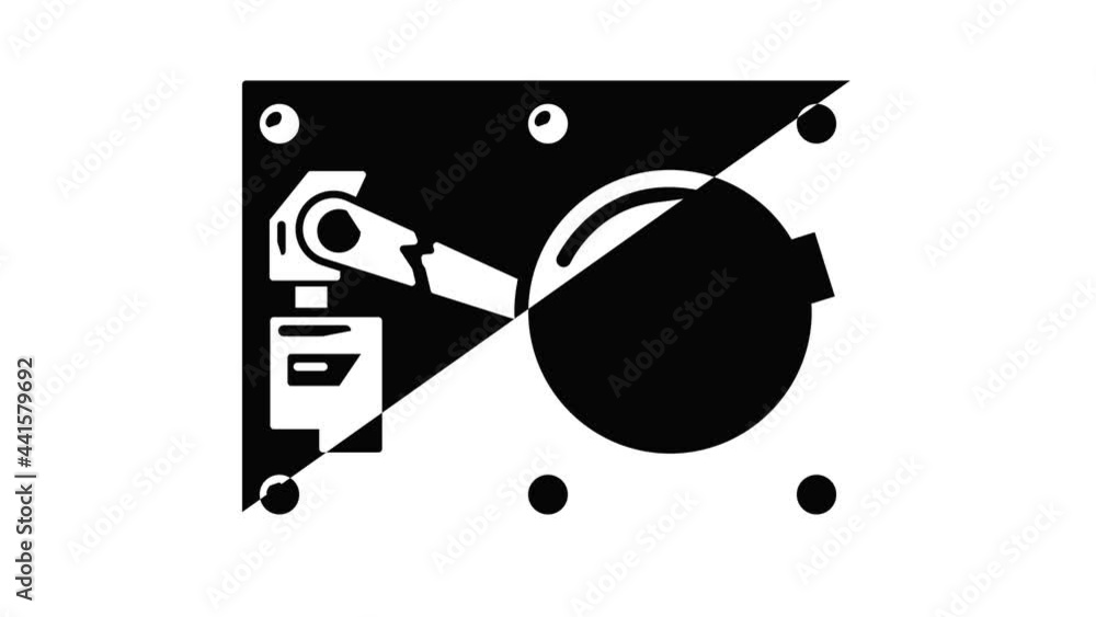 Poster broken technologyicon animation simple best object on white