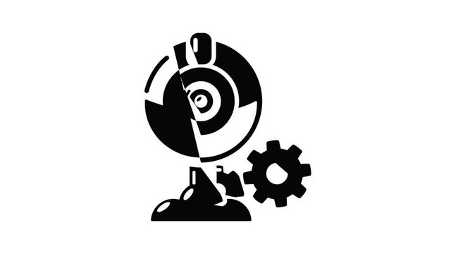 Fan repairicon animation simple best object on white